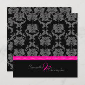 PixDezines Liliana Damask、カスタマイズ可能な背景 招待状 (正面/裏面)