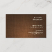 PixDezines linen フェイク espresso褐色 名刺 (裏面)