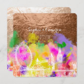 PixDezines LONDON COLOR/フェイクCOPPER 招待状 (正面/裏面)