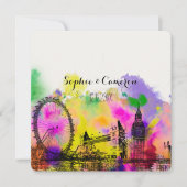 PixDezines LONDON COLOR/DIY背景色 招待状 (正面)