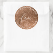 PixDezines LOVE フェイク FOIL、COPPER ラウンドシール (バッグ)