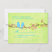 PixDezines LOVE BIRDS/DIY背景色 出欠カード (裏面)