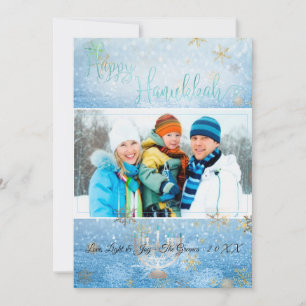 PixDezines Love+Light Hannukkah/snow+《写真》ぼけ味 シーズンカード