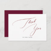 PixDezines Luxe書道エレガントありがとう サンキューカード (正面/裏面)