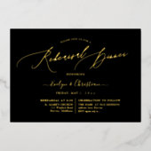 PixDezines Luxe Cligraphy Reharsal Dinner (PixDezi 箔招待状 (正面)