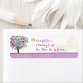 PixDezines Magenta Tree of Life/バルミツワー ラベル (インサイチュ)