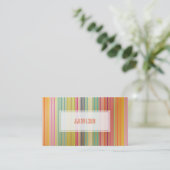 PixDezines malibuストライプ金ゴールド 名刺 (スタンド正面)