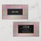 PixDezines malibu plaid/フェイクsilver 名刺 (正面/裏面)