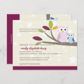 PixDezines Mamm+ベビーでシャワー 招待状 (正面/裏面)