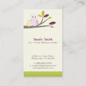 PixDezines Mamma +ベビーは育児に従事 名刺 (裏面)