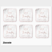 PixDezines MARBLEフェイクバラ金ゴールドLOVE+感謝してい スクエアシール (シート)