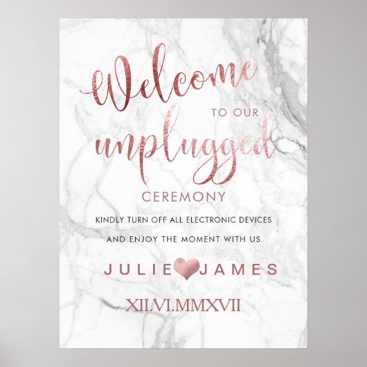 PixDezines Marble/フェイクバラ金ゴールド/#UNPLUGGED ポスター (正面)