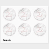 PixDezines MARBLE+フェイク ローズゴールド, ラブ+サンキュー ラウンドシール (シート)