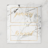 PixDezines Marble+金ゴールド予約フェイクテーブルカード プレイスカード (外部開封)