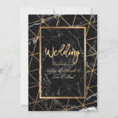 PixDezines Marble/Geometric/フェイク金ゴールド 招待状 (正面)