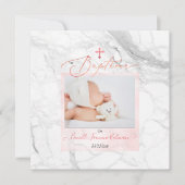 PixDezines Marbre Blanc, Bapteme File 招待状 (正面)