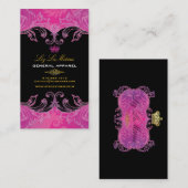 PixDezines Marie Antoinetteホットピンク 名刺 (正面/裏面)