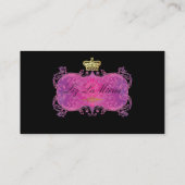 PixDezines Marie Antoinetteホットピンク 名刺 (裏面)