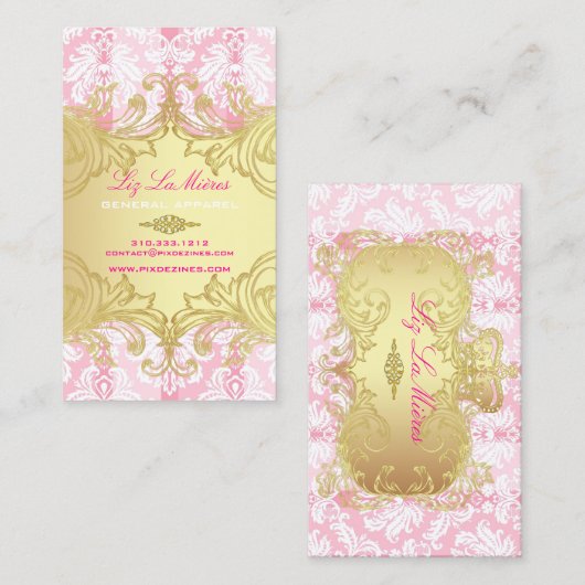 PixDezines Marie Antoinette an Oro 名刺 (正面/裏面)