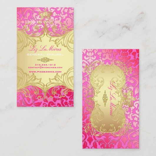 PixDezines Marie Antoinette an Oro 名刺 (正面/裏面)