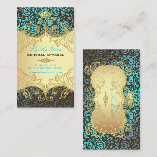 PixDezines Marie Antoinette an Oro 名刺 (正面/裏面)