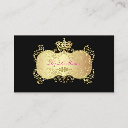 PixDezines MARIE ANTOINETTE EN Oro 名刺 (裏面)