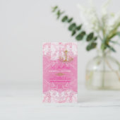 PixDezines Marie Antoinette on Pique Damask（Pique  名刺 (スタンド正面)