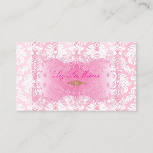 PixDezines Marie Antoinette on Pique Damask（Pique  名刺 (裏面)