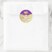 PixDezines Marie Antoniette/DIY 王室のpurple ラウンドシール (バッグ)