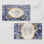 PixDezines maui blue hydrangea 名刺 (正面/裏面)
