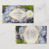 PixDezines maui blue hydrangea 名刺 (正面/裏面)