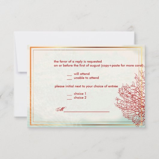 PixDezines Maui Coral + Seahorse Beach Party RSVP (裏面)