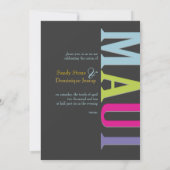 PixDezines Maui/DIYカラー 招待状 (裏面)