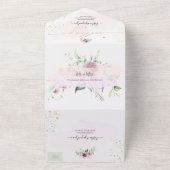 PixDezines Mauveピ素朴ックローズ オールインワン招待状 (外側)