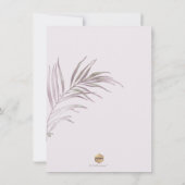 PixDezines MAUVE PALMS SAVE THE DATE セーブザデート (裏面)