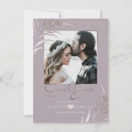 PixDezines MAUVE PALMS SAVE THE DATE セーブザデート