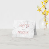 PixDezines Mazel Tov、大理石+フェイクバラ金ゴールド カード (黄色い花)