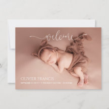 PixDezines Minimalist Photos Birth Announce