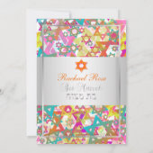 PixDezines mod スター/バル ミツバ・マルチカラー 招待状 (裏面)