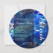 PixDezines /mod スター/ バー ミツバ 招待状 (裏面)