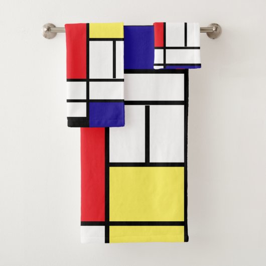 PixDezines Modernismの主要カラーブロック バスタオルセット (インサイチュ)