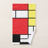 PixDezines Modernismの主要カラーブロック バスタオルセット (ハンドタオル)