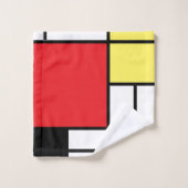 PixDezines Modernismの主要カラーブロック バスタオルセット (ウォッシュタオル)