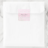 PixDezines moire damaskウェディングステッカー スクエアシール (バッグ)