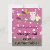 PixDezines Mommy+ベビー(赤ちゃんシャワー用) 招待状 (裏面)