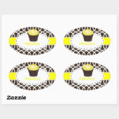 PixDezines monaco trellis+カップケーキ/DIYカラー 楕円形シール (シート)