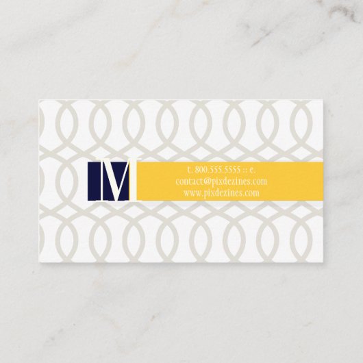 PixDezines monaco trellis/diyカラーをスナップで表示…… 名刺 (裏面)