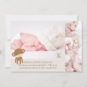 PixDezines monkey photos birth announcement 案内状 (正面)