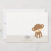 PixDezines monkey photos birth announcement 案内状 (裏面)