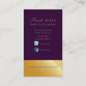 PixDezines Monogram Business Card enレトロカラー 名刺 (裏面)